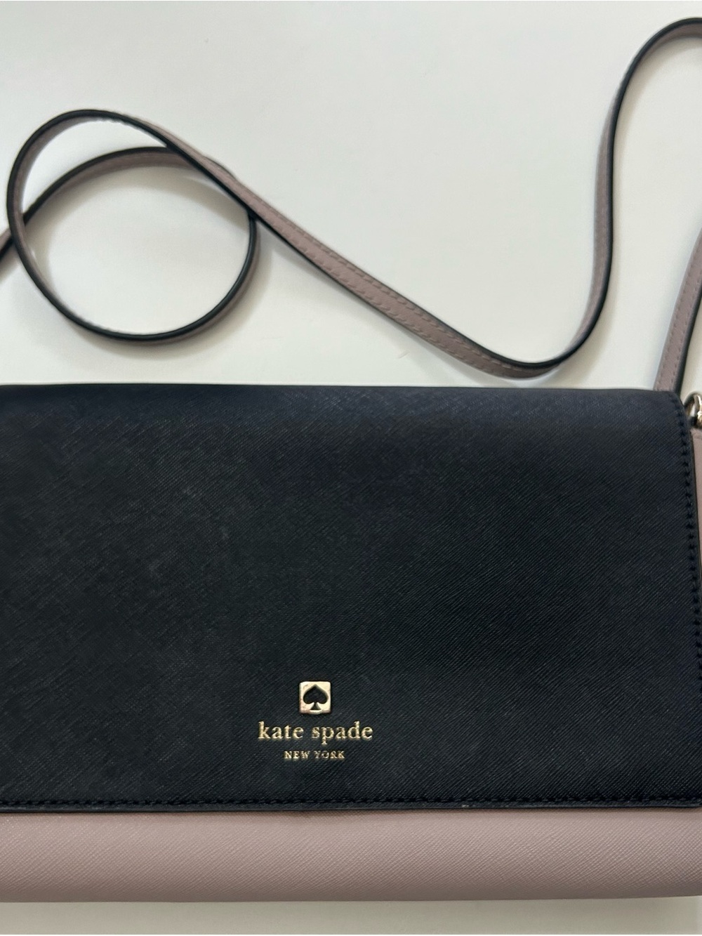 kate spade Madison Black and Taupe Two-Tone Colorblock Crossbody Bag
